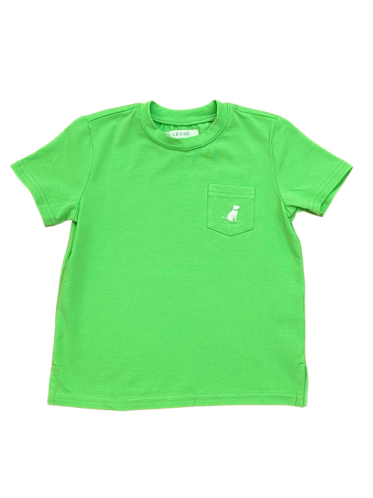 LB Kids Ethan Grass Green Crew Neck Shirt