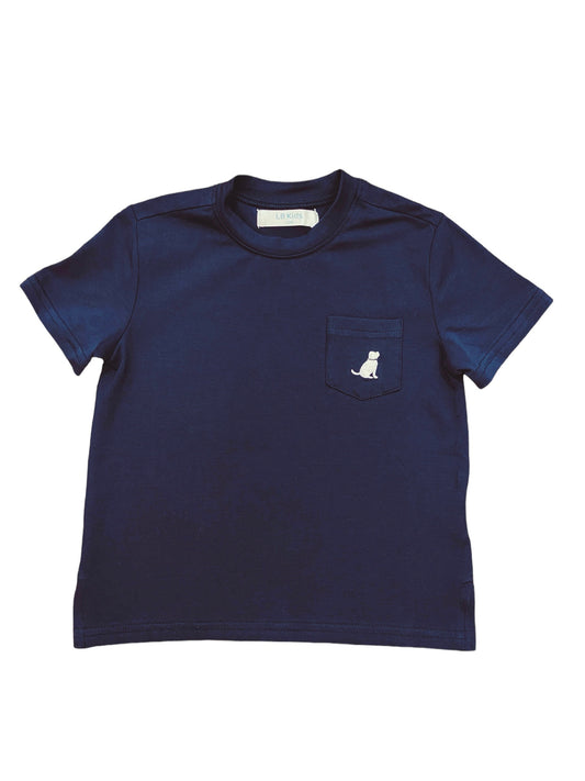 LB Kids Ethan Navy Crew Neck Shirt