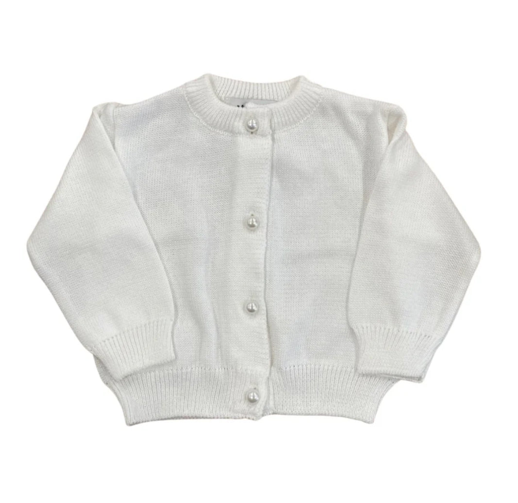 Fingerprints White Pearl Cardigan