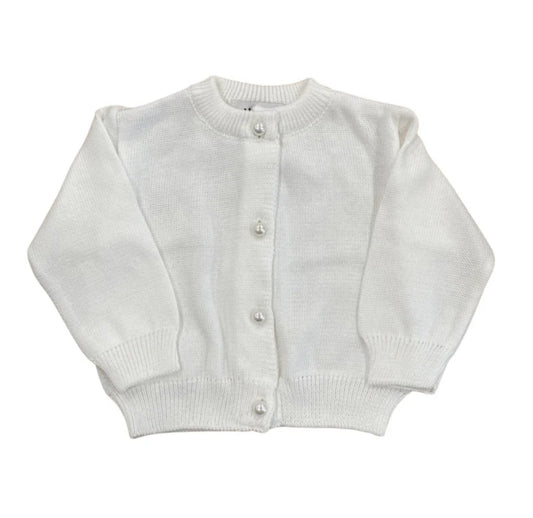 Fingerprints White Pearl Cardigan