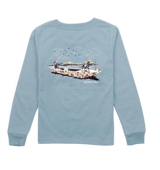 Properly Tied Boat Ride on Steel Blue