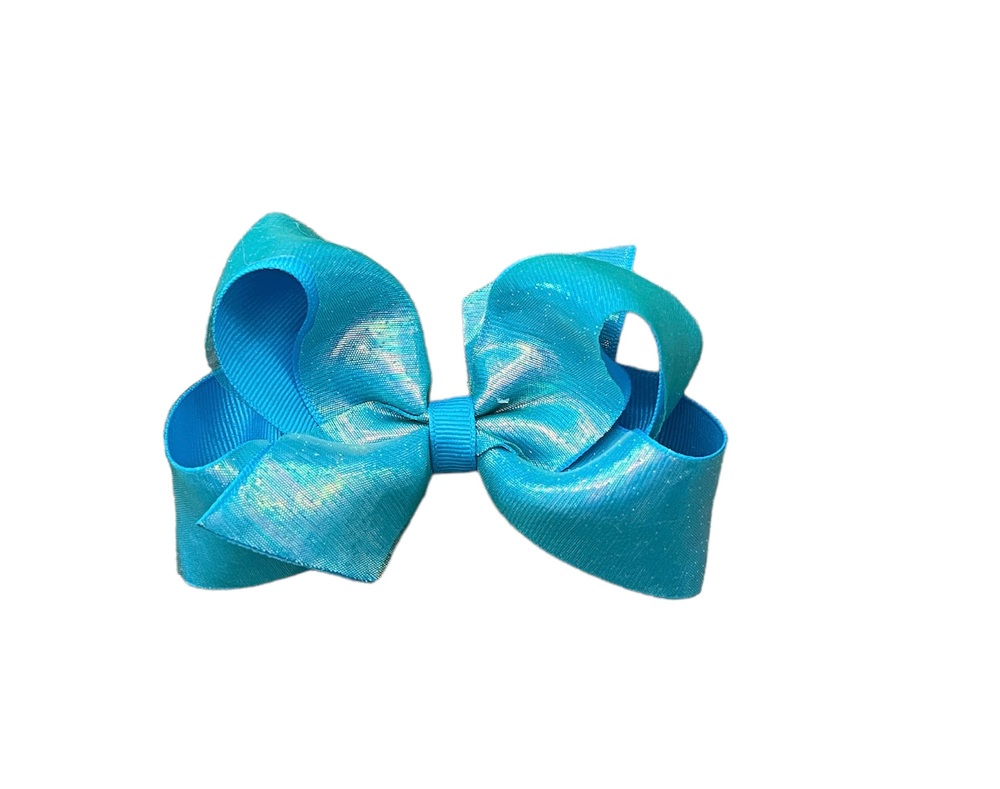 Wee Ones New Turquoise Overlay Grosgrain Bow