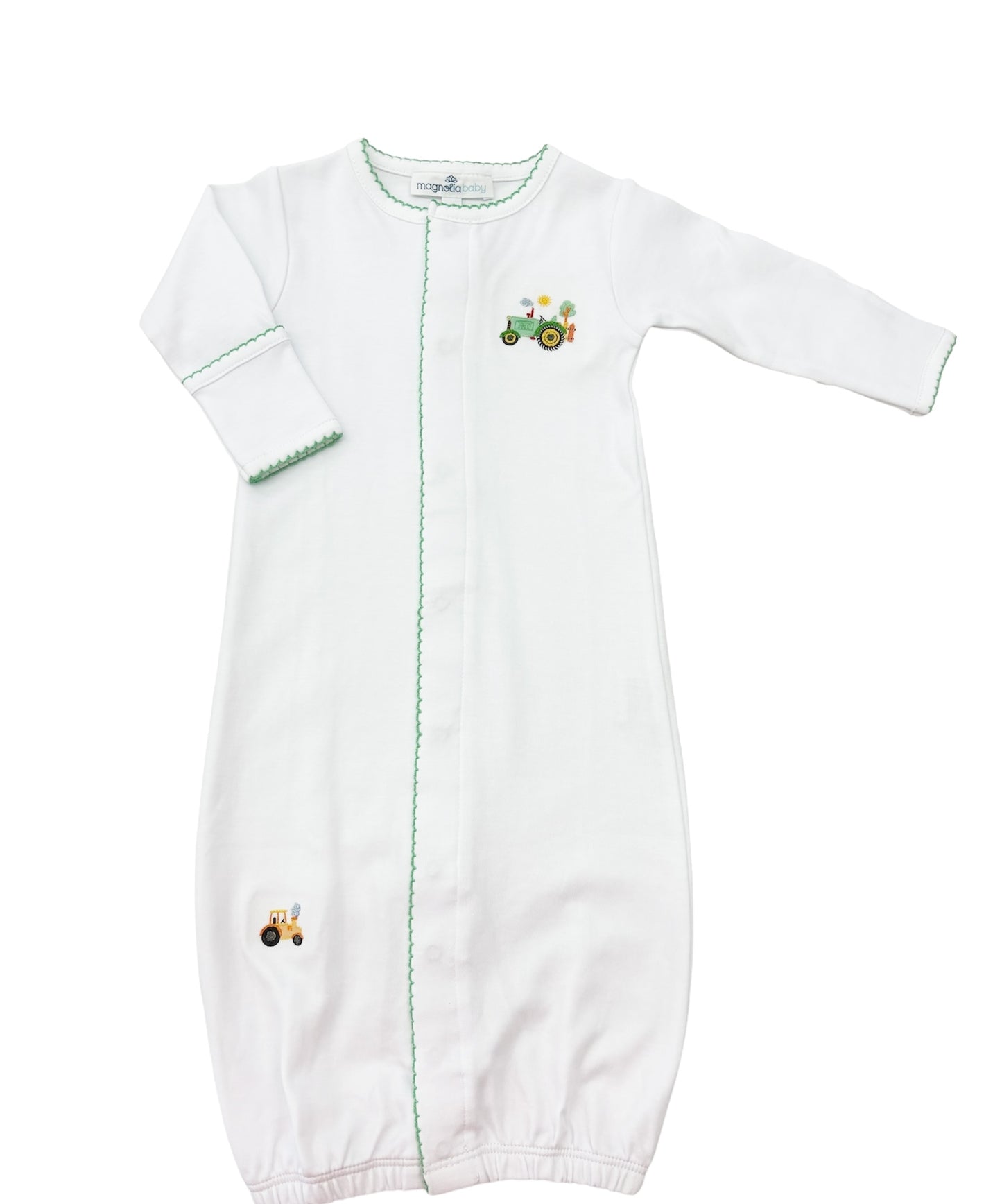 Magnolia Baby Tractor Time Embroidered Converter Gown