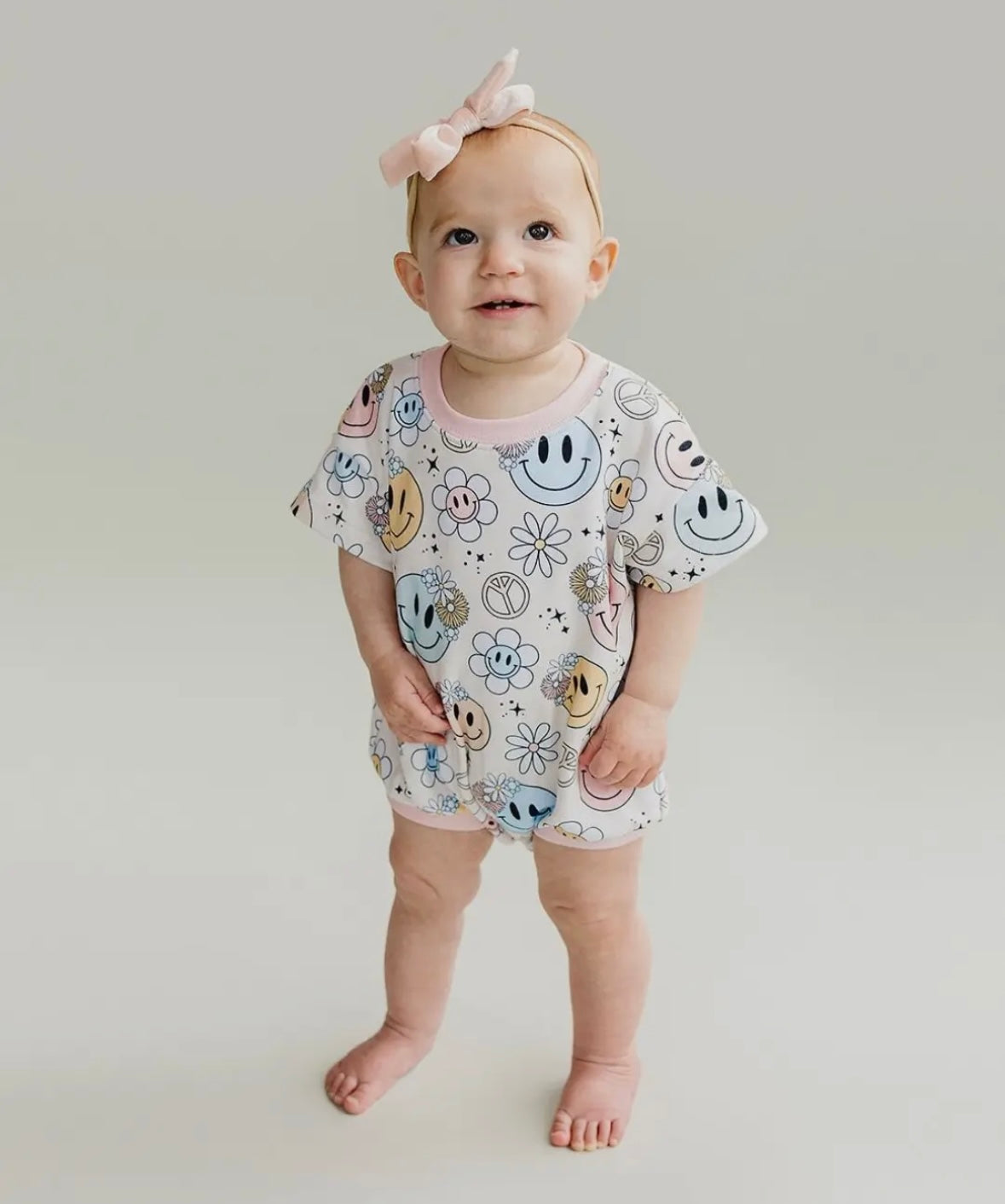 Groovy Short Sleeve Bubble Romper