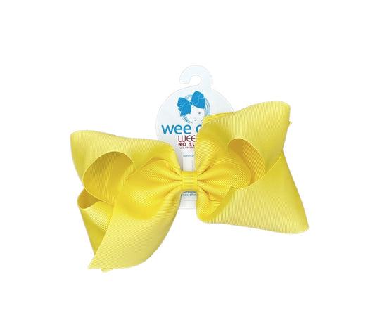 Wee Ones Lemon Grosgrain Hair Bow - LEM