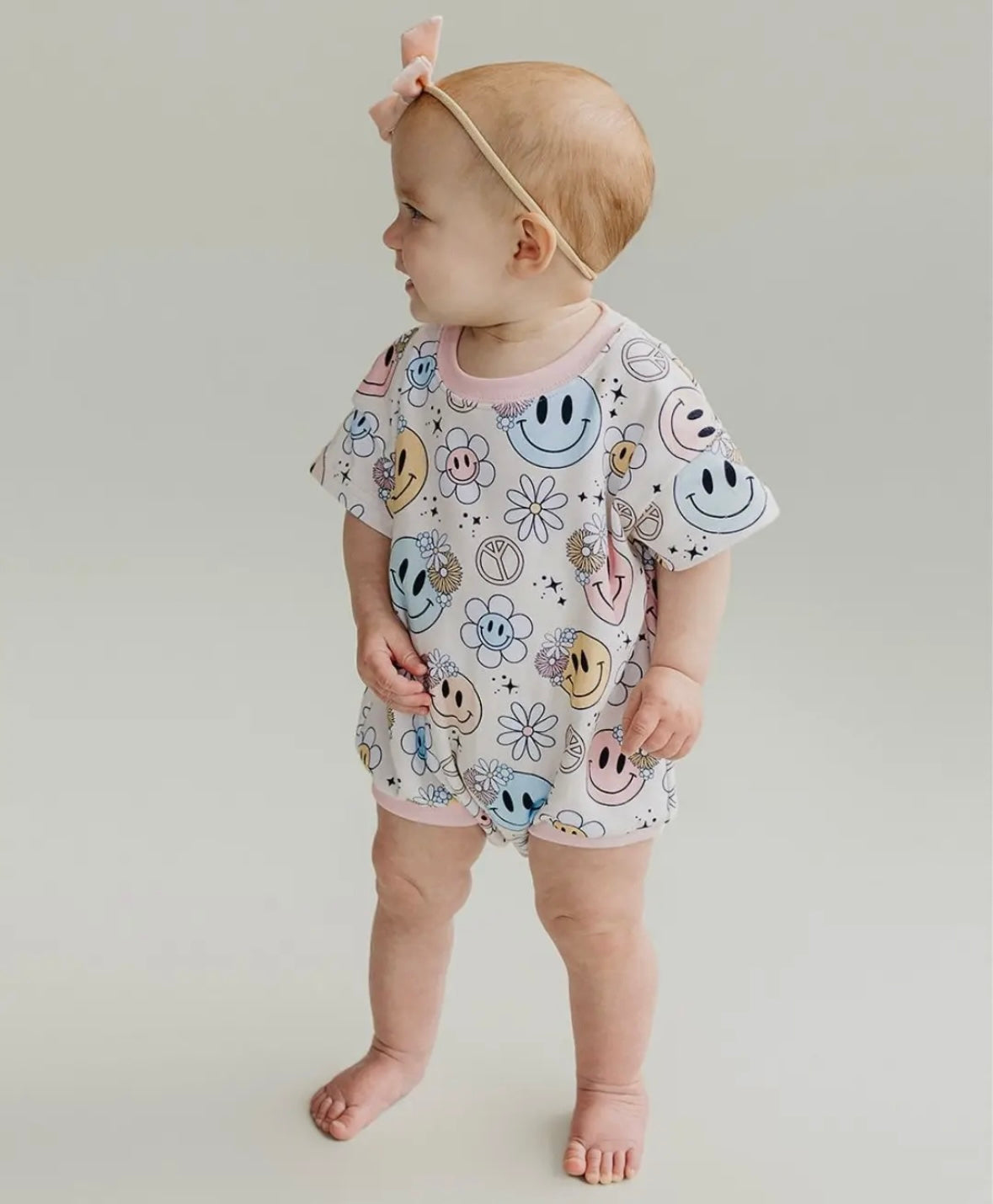 Groovy Short Sleeve Bubble Romper