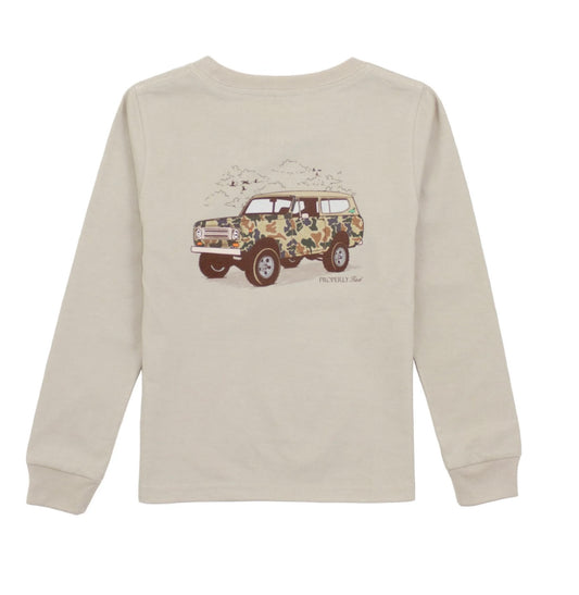 Properly Tied Camo Truck on Linen