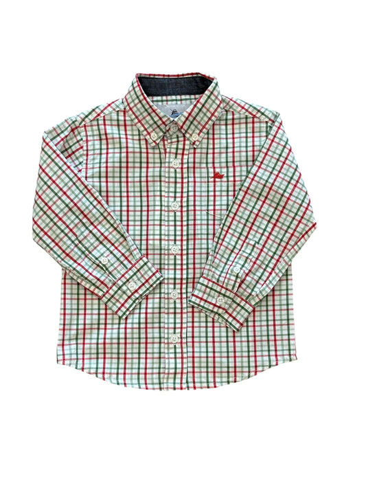 Southbound Red/Green Dress Shirt