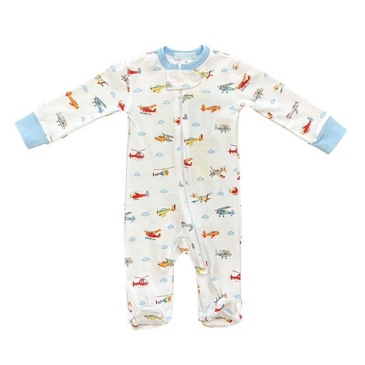 La Luna Airplane Zip Footie