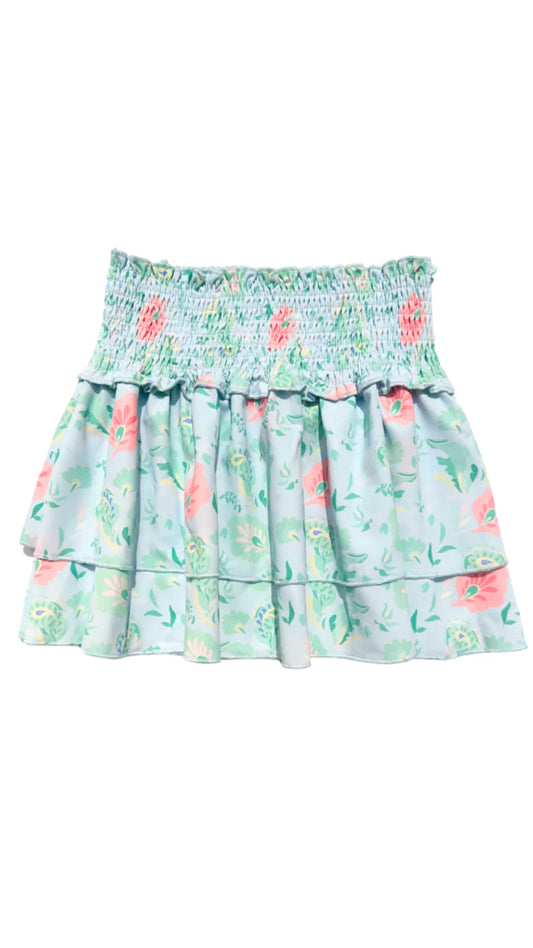 Pleat Scottie Pastel Paisley Skirt