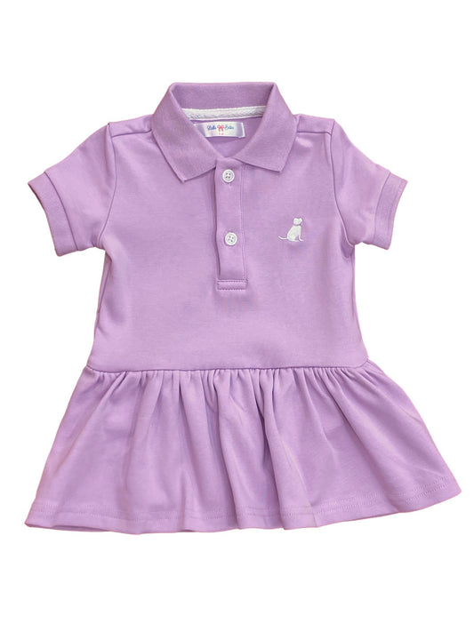 LB Kids Ashley Lavender Polo Onesie