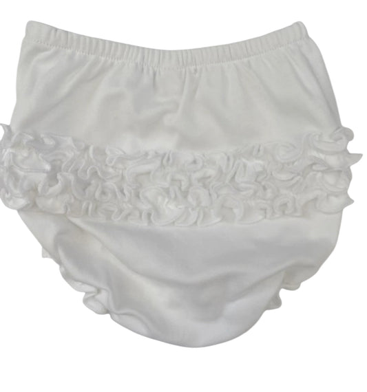 White Ruffle Pima Bloomer