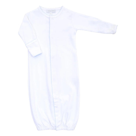 Magnolia Baby Essentials White Converter Gown with Blue Trim
