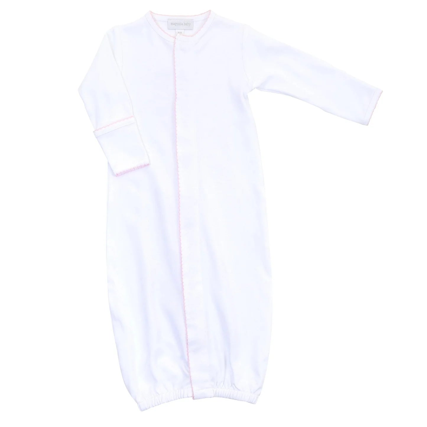 Magnolia Baby Essentials White Converter Gown with Pink Trim