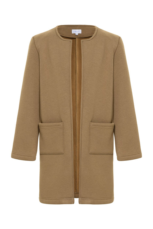 Pleat Hadley Coffee Cardigan