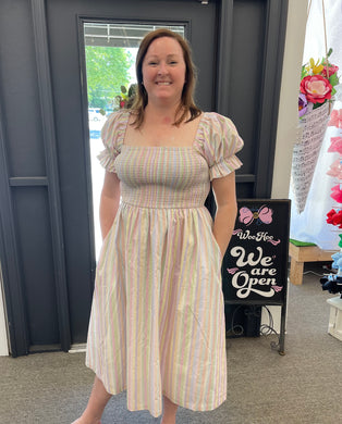 The Abigail Sherbert Stripe Dress - Mom