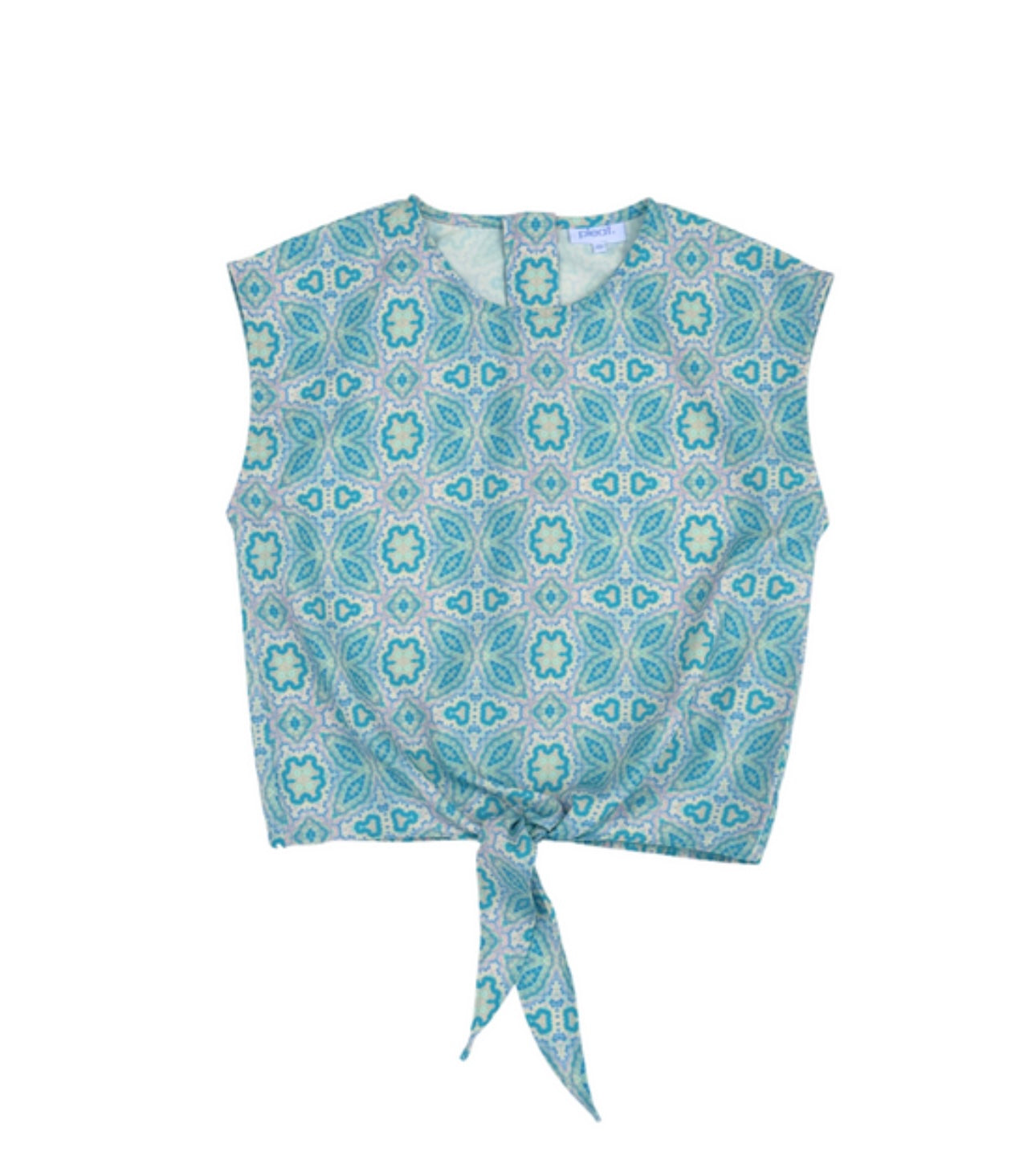 Pleat Tory Island Teal Top