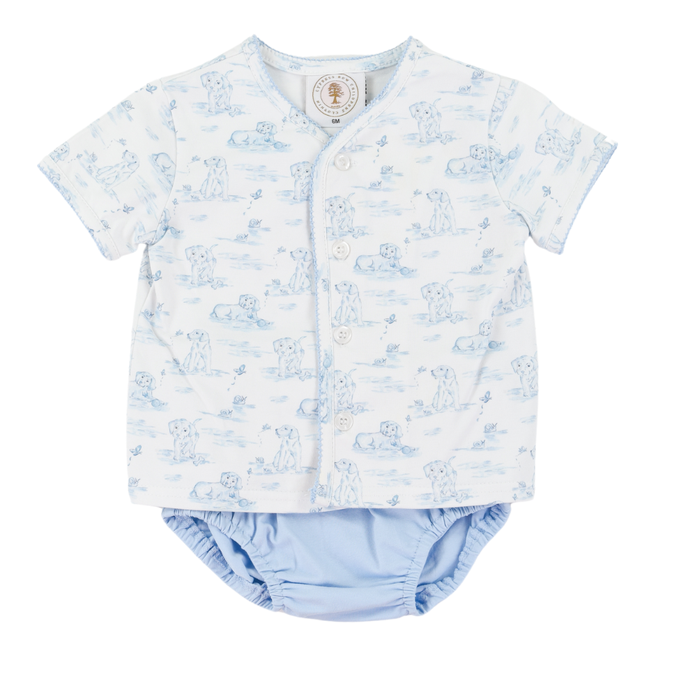 Cypress Row Snips and Snails Blue Little Layette Set