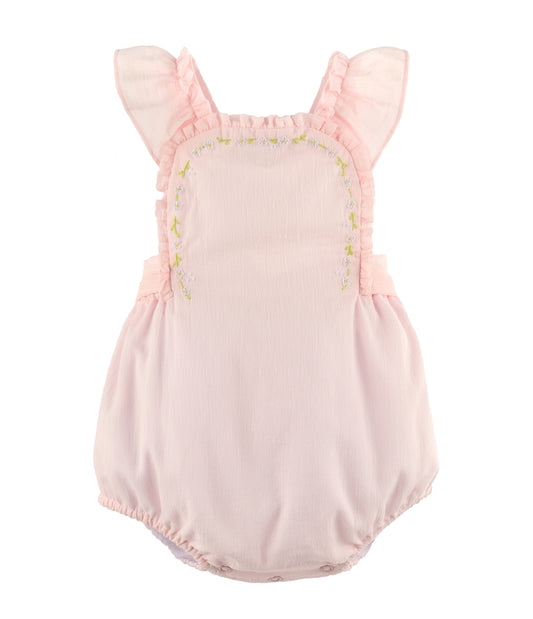 Sophie & Lucas Pink Daisy Chain Sunsuit