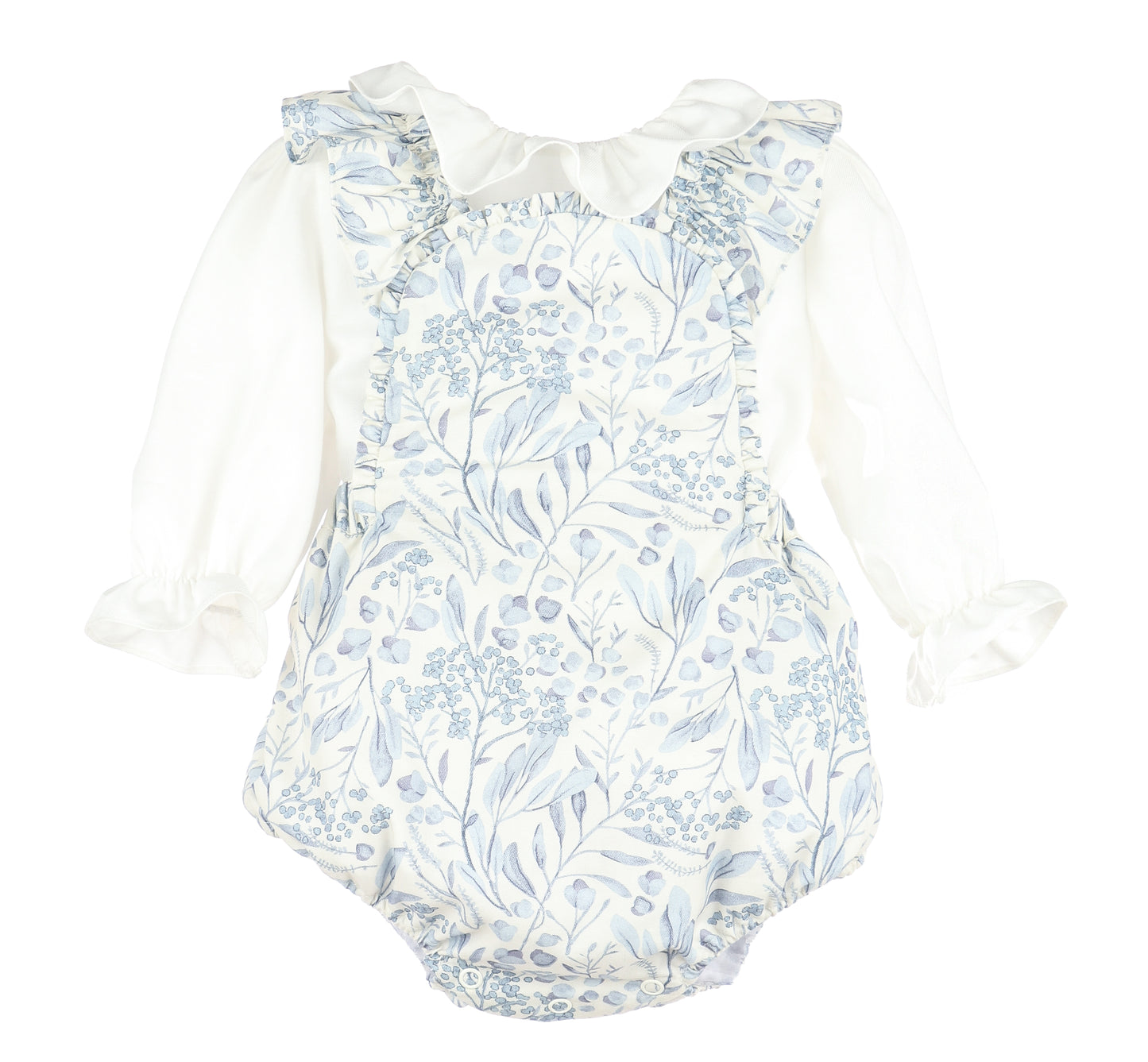 Sophie & Lucas Blue Eucalyptus Floss Vintage Overall Set