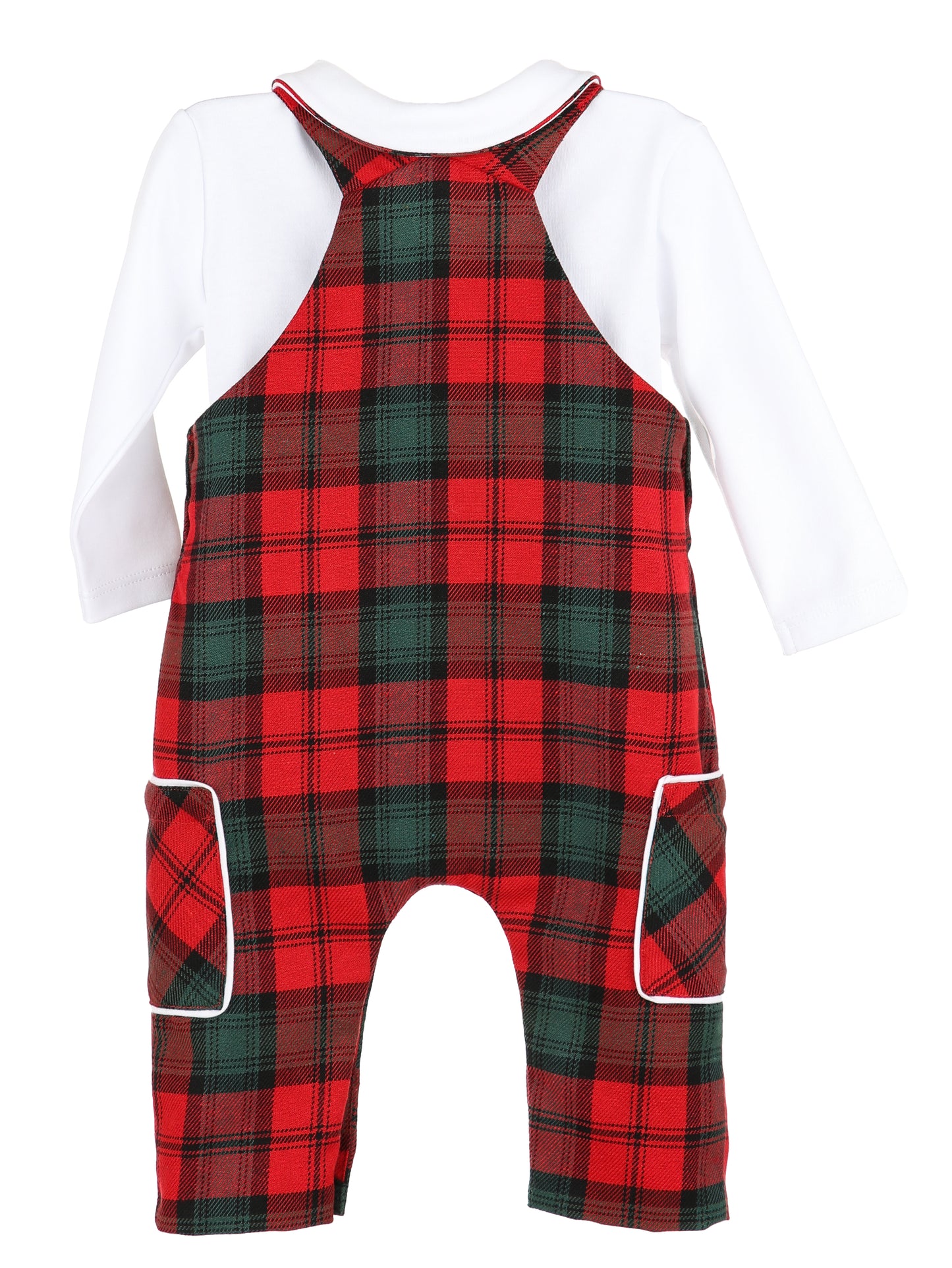 Sophie & Lucas Tartan Tidings Overall Set