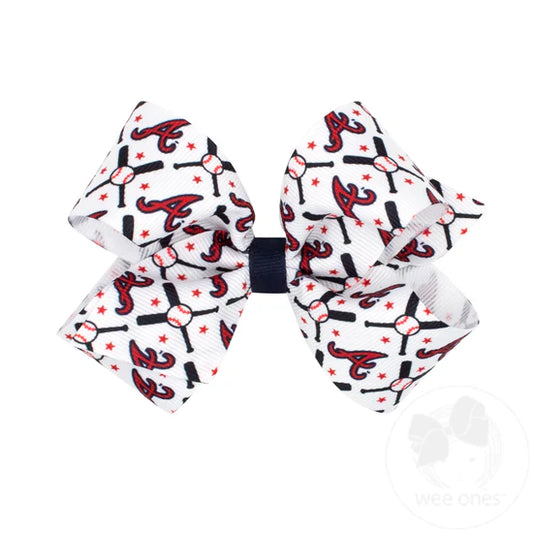 Wee Ones Atlanta Braves Print Bow