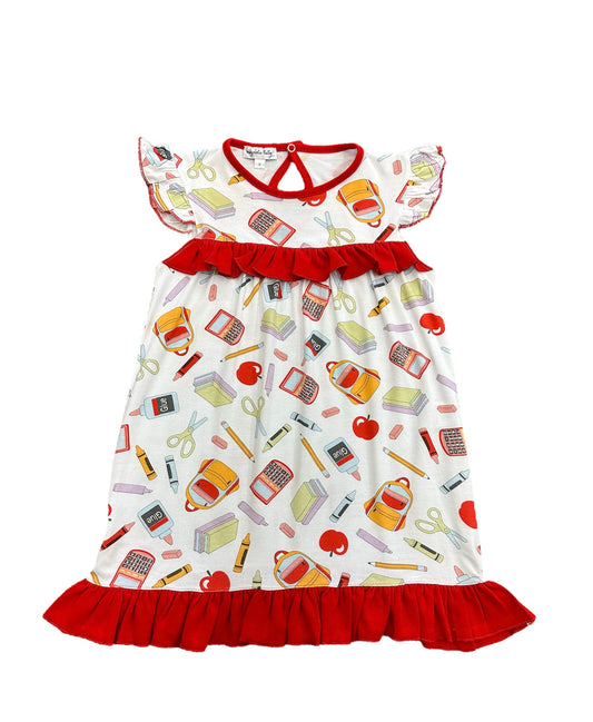 Magnolia Baby School Daze Ruffle Flutters Toddler Dress