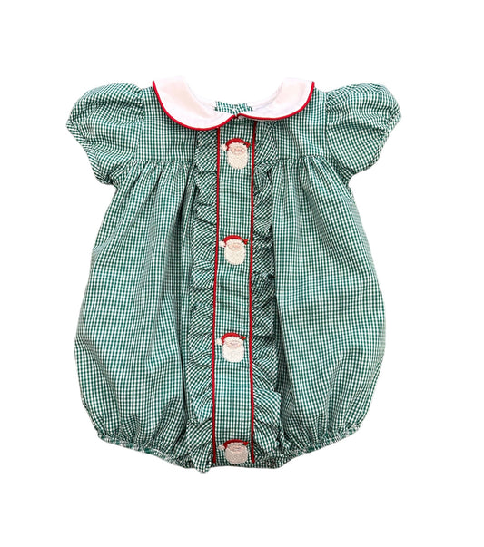 Lulu Bebe Milly Santa Embroidered Bubble
