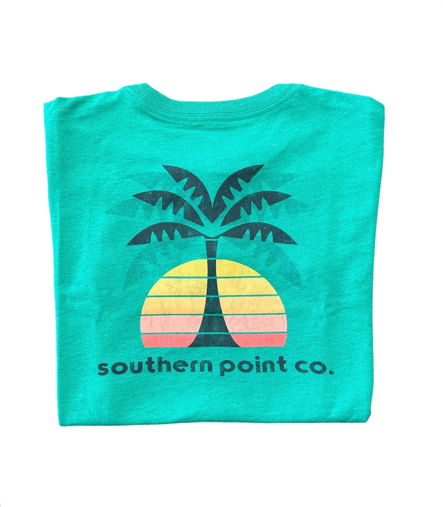 Southern Point Co Sunset Palm on Washed Jade