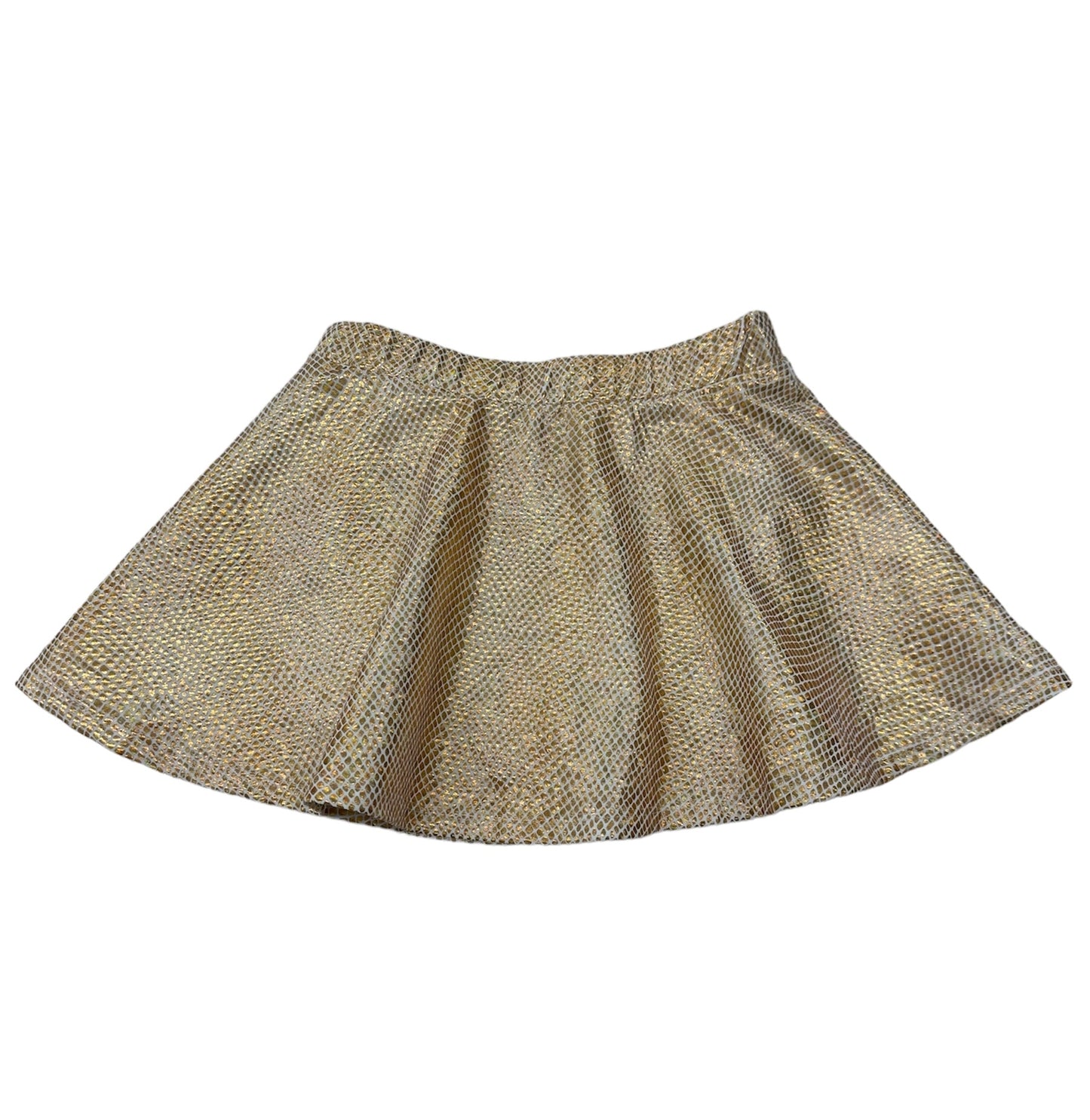 Lulu Bebe Zoe Metallic Gold Skirt