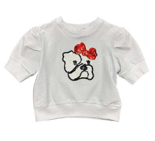 Lulu Bebe Lily Bulldog Sequin Top