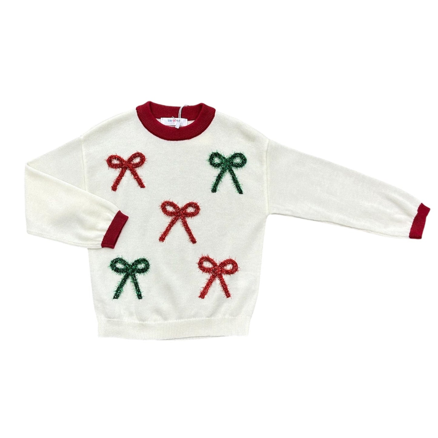 Lulu Bebe Iris Christmas Bows Sweater