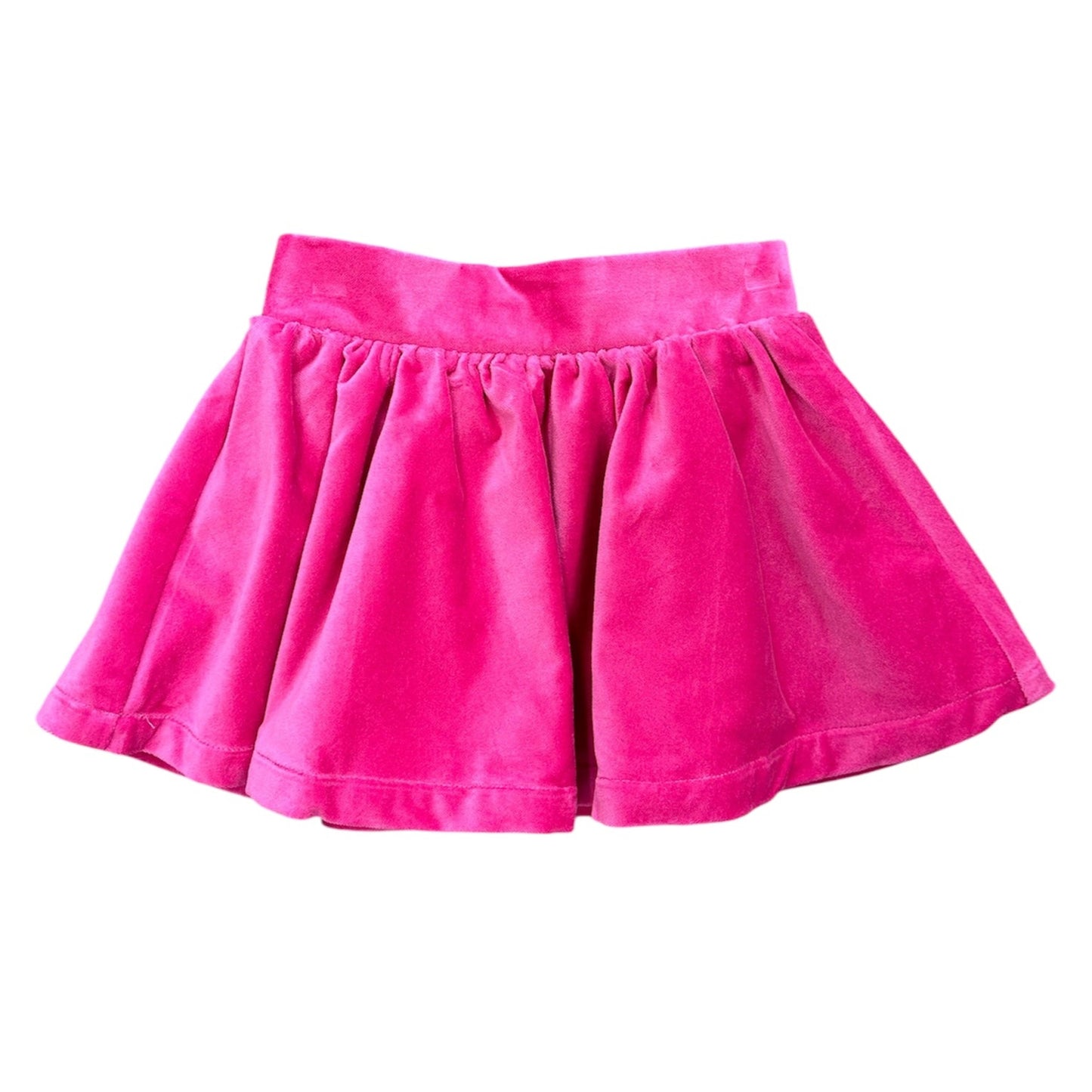 Lulu Bebe Sofie Pink Velvet Skirt