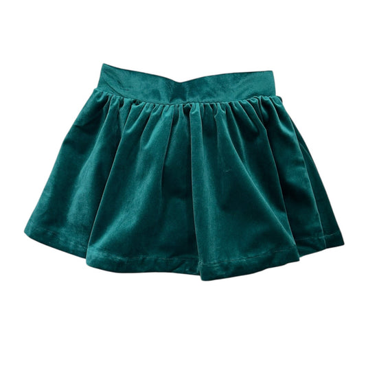 Lulu Bebe Sofie Green Velvet Skirt