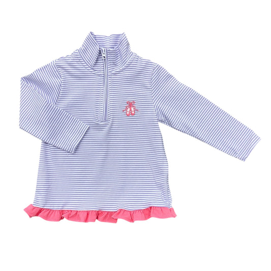 Itsy Bitsy Ballet Shoes 1/4 Zip Ruffle Pullover