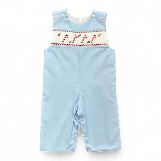 Lulu Bebe Peter Candy Cane Smocked Longall