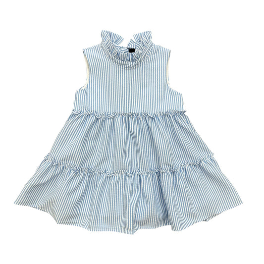 Lulu Bebe Natty Blue Stripe Tier Dress
