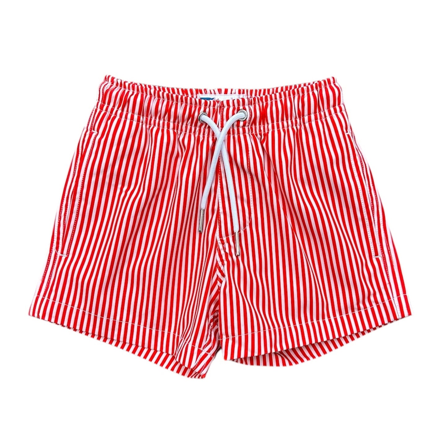 Bermies Red Stripe Swim Trunks