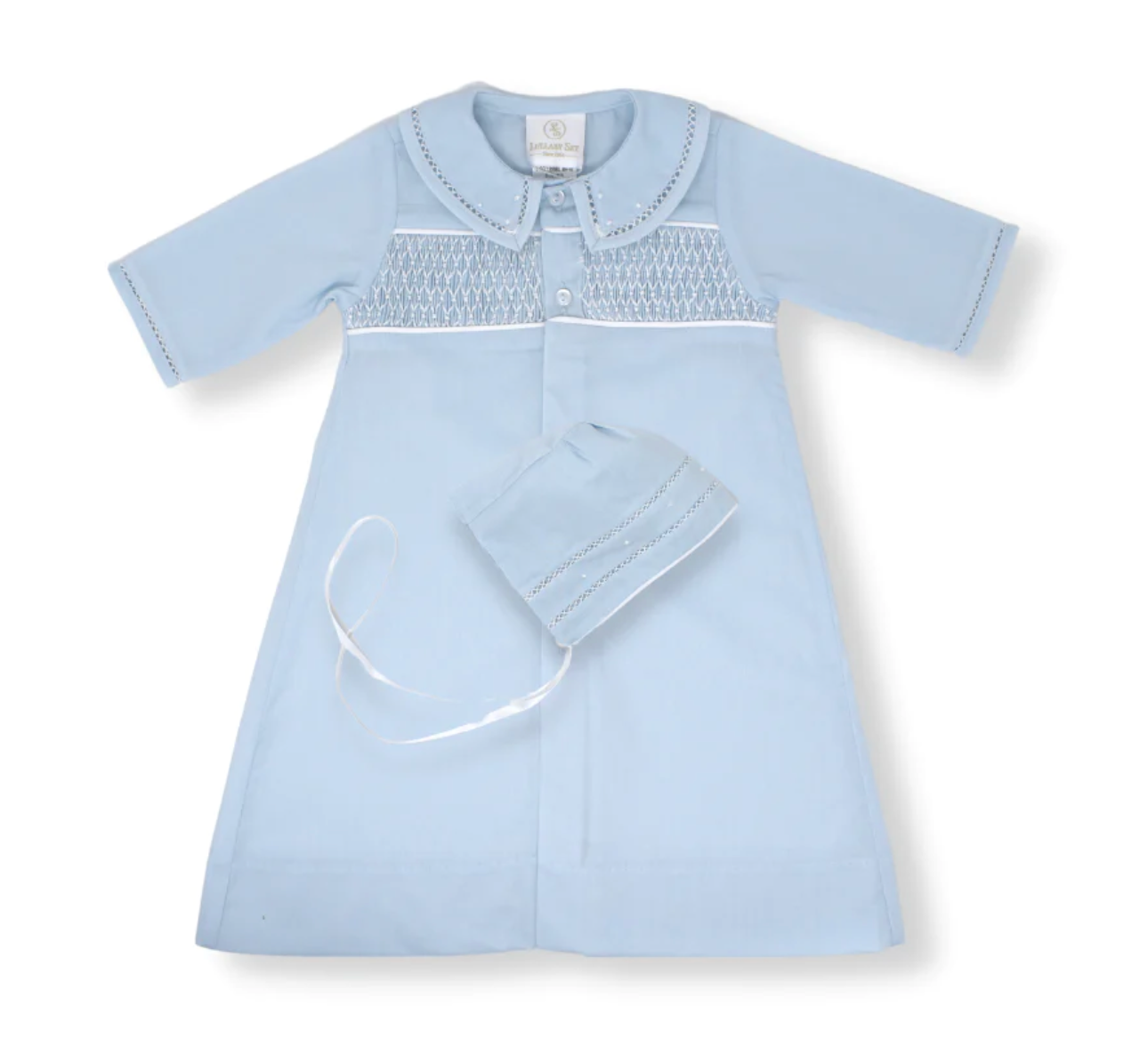 Lullaby Set Royal Daygown and Bonnet - Blue