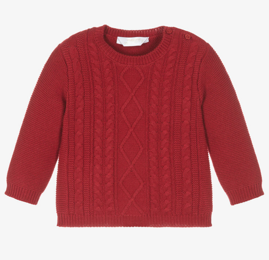 Mayoral Baby Red Braided Sweater