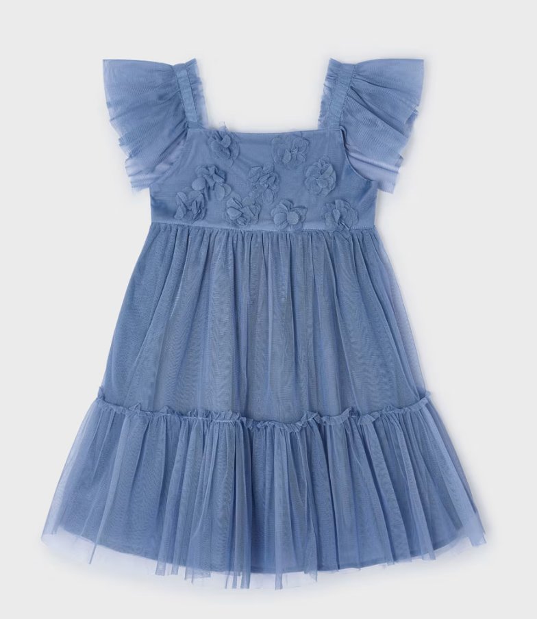 Mayoral Girl Blue Tulle Dress