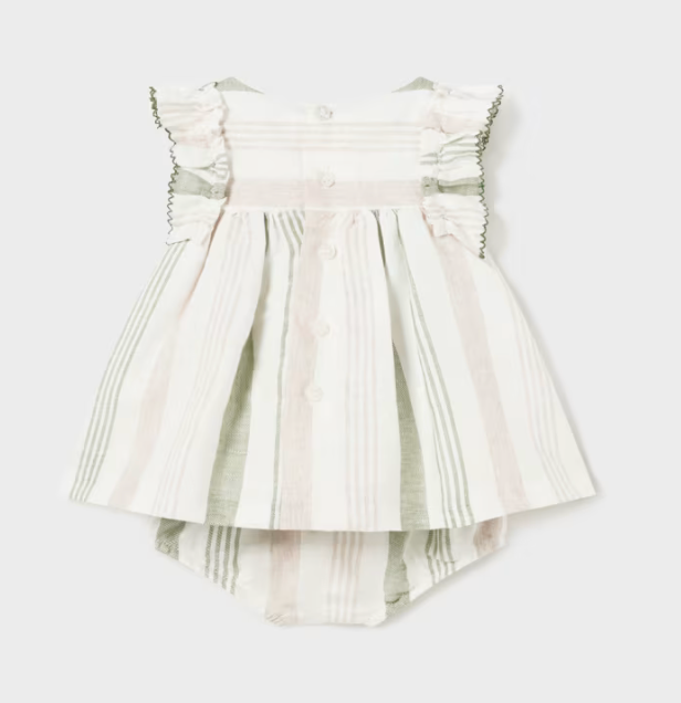 Mayoral Baby Girl Stripe Linen Dress