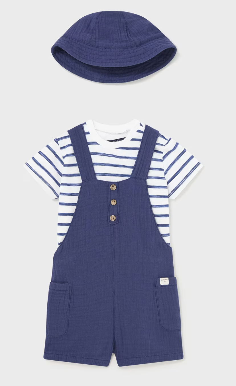 Mayoral Baby Boy Navy Overall Set
