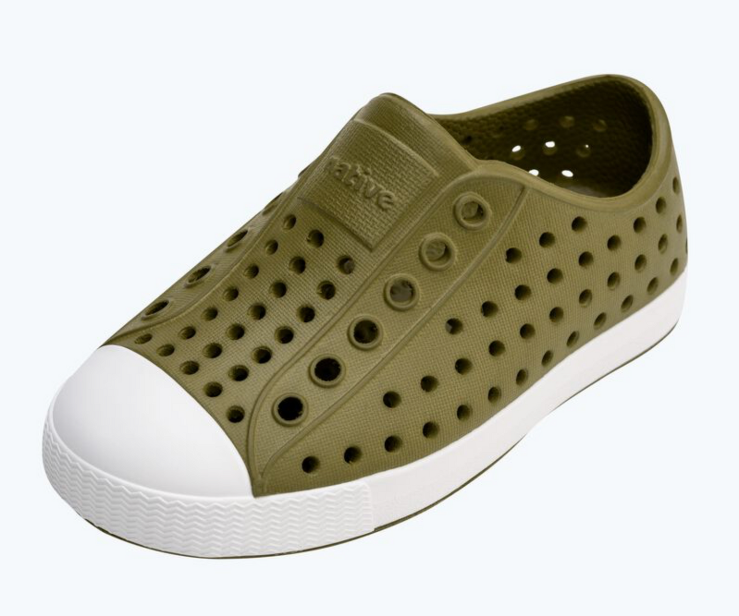 Native Jefferson Sugarlite Rookie Green/Shell White Slip On Shoes