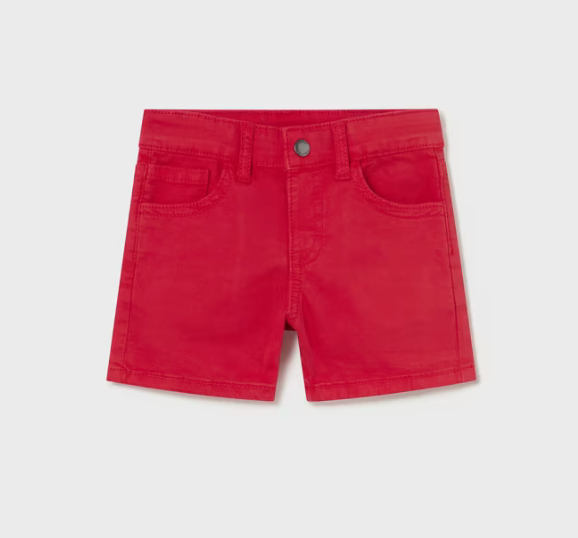 Mayoral Baby Boy Red 5 Pocket Twill Shorts