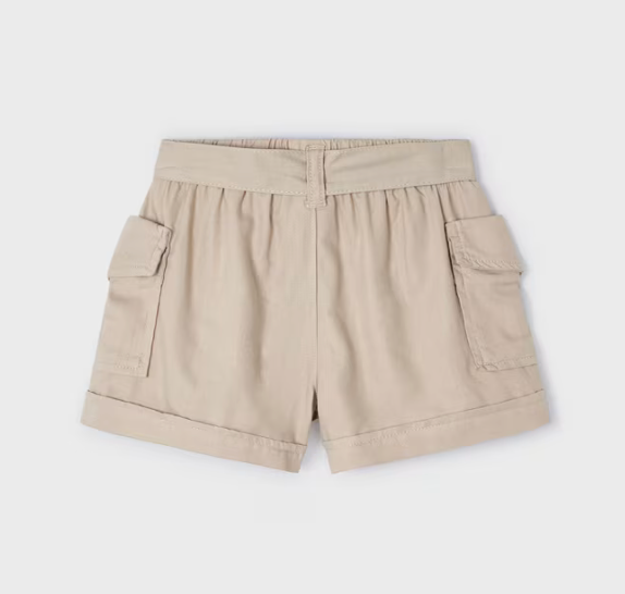 Mayoral Girl Khaki Tie Shorts