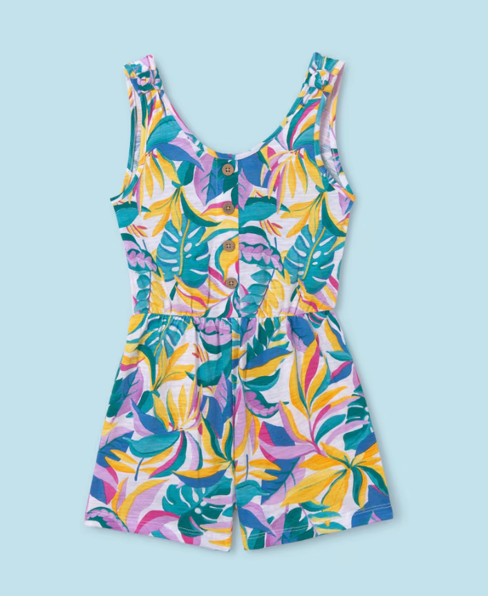 Mayoral Tween Tropical Floral Romper