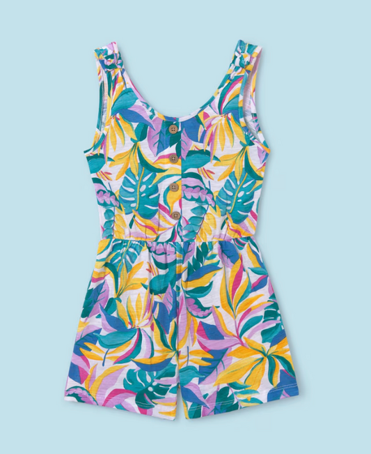 Mayoral Tween Tropical Floral Romper