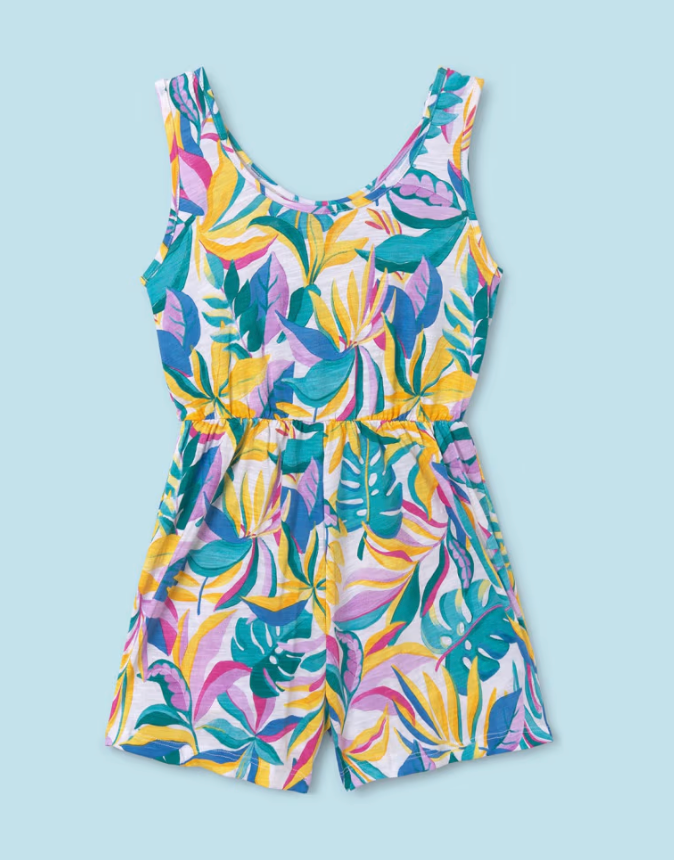 Mayoral Tween Tropical Floral Romper