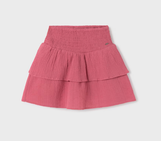 Mayoral Tween Rose Smocked Ruffle Skirt